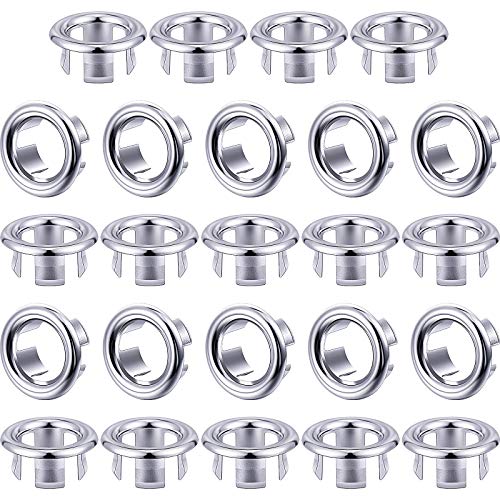 24 Paquetes de Cubierta de Anillo de Rebose de Fregadero Cubierta de Rebosadero de Borde de Agujero de Fregadero Repuestos de Inserción de Agujero Redondo para Baño Cocina Repuesto de Lavabo 24 Paquetes de Cubierta de Anillo de Rebose de Fregadero Cubierta de Rebosadero de Borde de Agujero de Fregadero Repuestos de Inserción de Agujero Redondo para Baño Cocina Repuesto de Lavabo