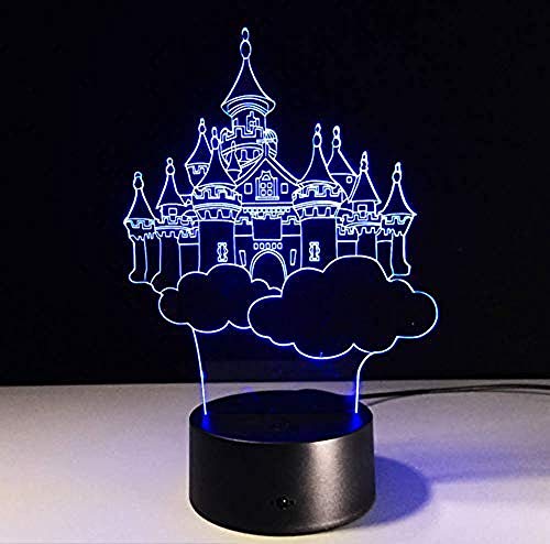 3D Illusion Night Light bluetooth smart Control 7&16M Color Mobile App Led Vision Moving Castle Acrylic Magic Palace Ideal Country colorful Creative gift