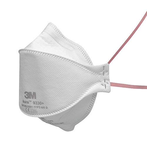 3M 9330 Aura - Respirador de polvo, plegable, sin válvula, FFP3 3M 9330 Aura - Respirador de polvo, plegable, sin válvula, FFP3