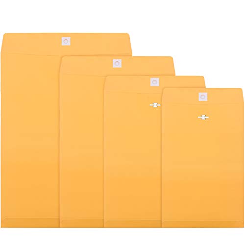 4 Tamaños de Sobres con Cierre Sobre de Catálogo de Papel Kraft con Cierre de Broche para Documentos, 50 Piezas (12 x 15,5 Pulgadas, 10 x 13 Pulgadas, 9 x 12 Pulgadas, 6 x 9 Pulgadas) 4 Tamaños de Sobres con Cierre Sobre de Catálogo de Papel Kraft con Cierre de Broche para Documentos, 50 Piezas (12 x 15,5 Pulgadas, 10 x 13 Pulgadas, 9 x 12 Pulgadas, 6 x 9 Pulgadas)