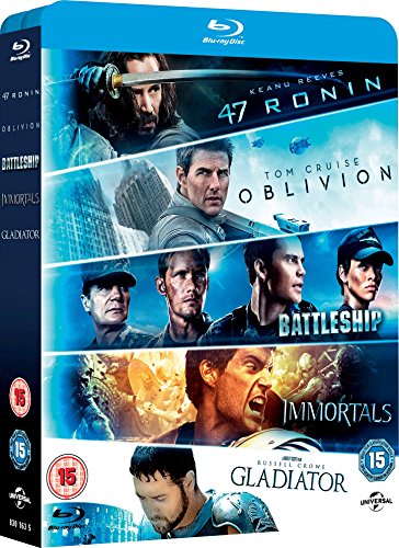 47 Ronin/Oblivion/Battleship/Immortals/Gladiator [Edizione: Regno Unito] [Reino Unido] [Blu-ray]