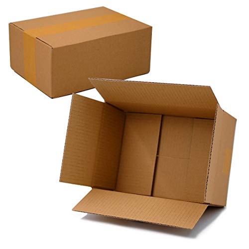 50 cajas plegables 250 x 175 x 100 mm, marrón, KK 24, 1 onduladas, rectangulares, cajas de envío para pequeños productos | DHL PACK M | DPD S | GLS S S S | H paquete S | cajas pequeñas