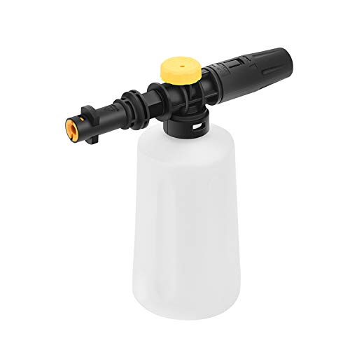 750ML Cañón de Espuma de Nieve para Lavado a Presión Karcher K2 K3 K4 K5 K6 K7, Snow Foam Lance Lanza de Espuma Dispensador de Jabón con Boquilla de Rociador Ajustable para Kärcher K2- K7 Serie