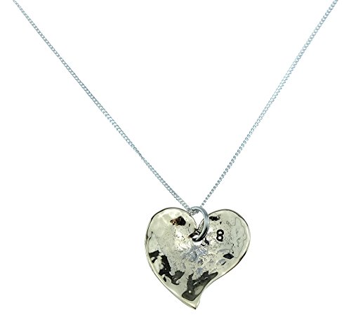 8th aniversario golpeado bronce colgante de corazón con 8 con sello en esquina – gran 8th aniversario regalo 8th aniversario golpeado bronce colgante de corazón con 8 con sello en esquina – gran 8th aniversario regalo