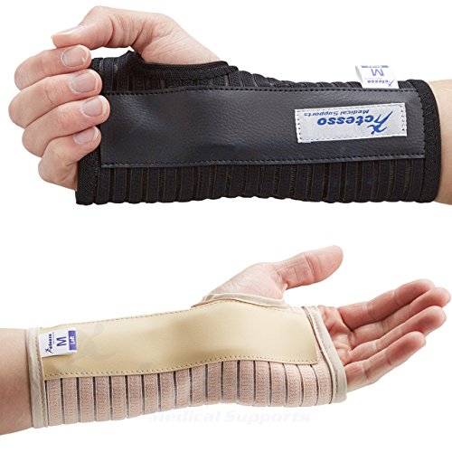 Actesso Transpirable Muñequera Elástica con Férula Curar el síndrome de túnel carpiano, fracturas de muñeca, distensiones de muñeca o Lesiones por Esfuerzo repetitivo (L, Negro Derecha) Actesso Transpirable Muñequera Elástica con Férula Curar el síndrome de túnel carpiano, fracturas de muñeca, distensiones de muñeca o Lesiones por Esfuerzo repetitivo (L, Negro Derecha)