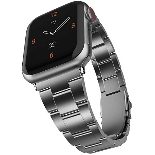 Adepoy para Apple Watch Correa, Mejorada sin Necesidad de Herramientas Pulsera de Repuesto de Acero Inoxidable Compatible con iwatch 38 mm 40 mm 42 mm 44 mm y Serie 6/5/4/3/2/1