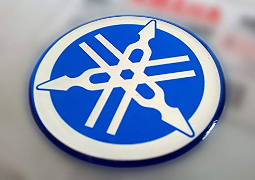 Adhesivos resinados con efecto 3D – Emblema Logo Sticker YAMAHA Kit de 2 piezas azul y blanco – para depósito o casco Adhesivos resinados con efecto 3D – Emblema Logo Sticker YAMAHA Kit de 2 piezas azul y blanco – para depósito o casco