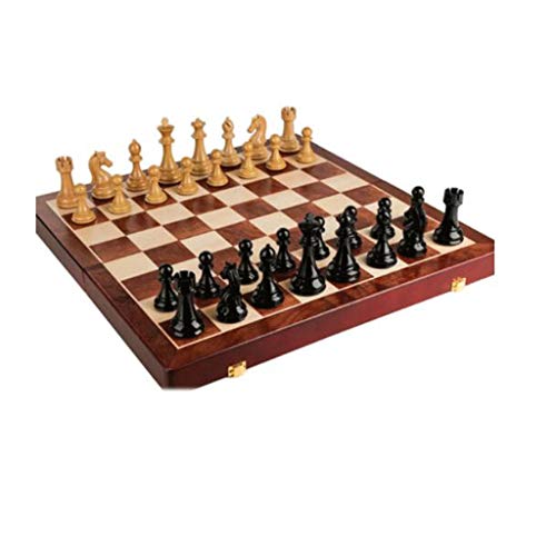 Ajedrez Juego de ajedrez de viaje magnético con tablero de ajedrez de madera plegable juguetes educativos para niños y adultos juego de ajedrez dedicado Juego de ajedrez ( Color : Wood grain style )