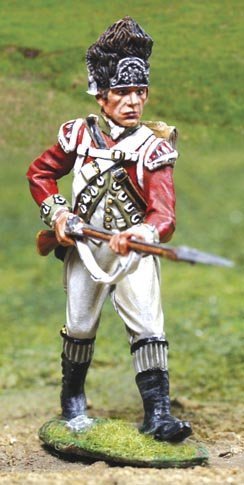American Revolutionary War British 5th Regiment Foot Grenadier Advancing The Collectors Showcase Toy Soldiers Painted Metal Figure 54mm CS00836 Britains Thomas Gunn King and Country Type by Collectors Showcase
