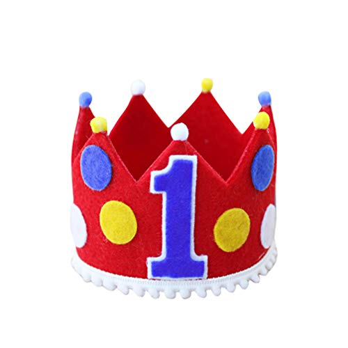 Amosfun Una Corona de Sombrero de Cumpleaños Diadema de Sombrero para Niños Tema de Circo Baby Shower Primera Fiesta de Cumpleaños Accesorios para El Cabello