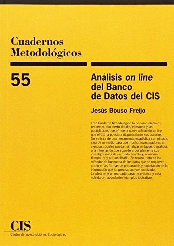 Análisis on line del Banco de Datos del CIS (Cuadernos Metodológicos)