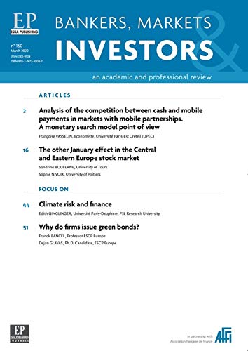 Analysis of the Competition Between Cash and Mobile Payments in...Bmi 160-2020 - Bankers, Markets in: BANKERS, MARKETS INVESTORS N°160-MARCH 2020