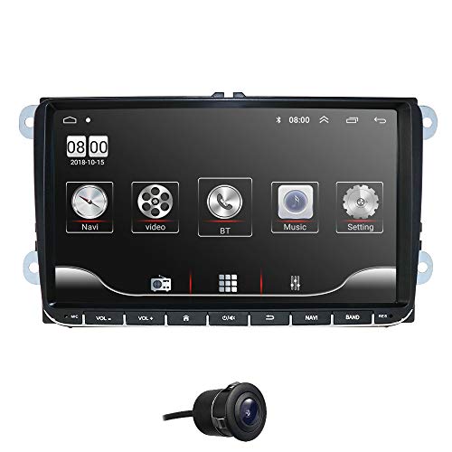 Android 10 Car GPS Navigation DSP Pantalla táctil capacitiva incorporada de 9 Pulgadas Compatible con VW Golf Passat Skoda Seat, Soporte estéreo Dual para Radio Mirror Link
