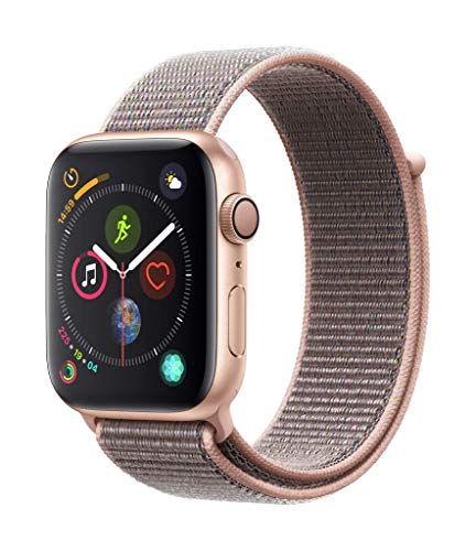 Apple Watch Series 4 (GPS, 44mm) Aluminio en Oro - Correa Loop Deportiva Rosa Arena