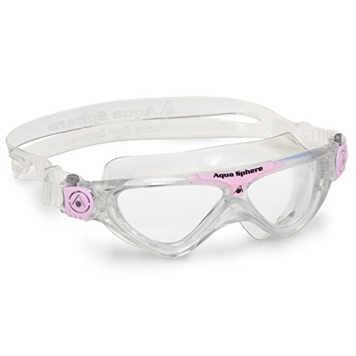 Aqua Sphere Vista Jnr Gafas de natación, Infantil, Transparente/Rosa-Lente Transparente, Talla única