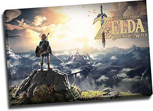 ARYAGO Póster enmarcado de The Legend of Zelda Breath of the Wild (61 x 40,64 cm), diseño de The Legend of Zelda Breath of the Wild