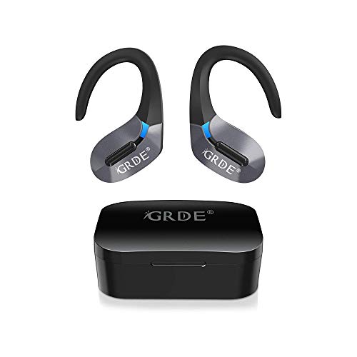 Auriculares Bluetooth, GRDE Auriculares Inalambricos (Deportivos IPX5 Impermeable) con Microfono Incorporado Hi-Fi CVC8.0, 50H Reproducción Auriculares In-Ear con Estuche de Carga para iPhone Android