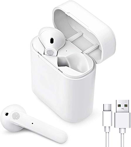 Auriculares Inalámbricos Bluetooth 5.0, Auriculares Bluetooth Deportivos IPX5 Impermeable, In-Ear Cascos Bluetooth Inalámbricos con Microfono Dual y Caja de Carga para Android/Samsung/Huawei/Xiaomi Auriculares Inalámbricos Bluetooth 5.0, Auriculares Bluetooth Deportivos IPX5 Impermeable, In-Ear Cascos Bluetooth Inalámbricos con Microfono Dual y Caja de Carga para Android/Samsung/Huawei/Xiaomi