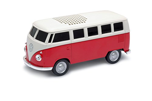 Autodrive VW Bus T1 – Bulli Altavoz (Bluetooth, Batería, Incluye AUX, Conector Micro USB), Color Rojo