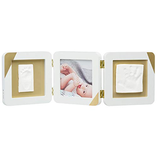 Baby Art My Baby Touch Set de Marco triple para fotos y 2 Huellas de bebé en Arcilla, Recuerdo de las huellas de mano y pie, Color Oro Baby Art My Baby Touch Set de Marco triple para fotos y 2 Huellas de bebé en Arcilla, Recuerdo de las huellas de mano y pie, Color Oro