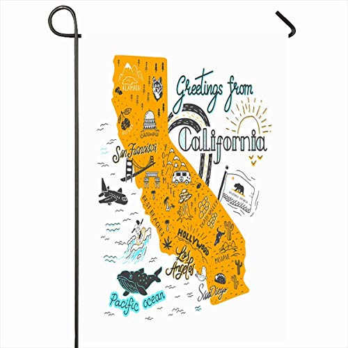 Banderas de jardín al Aire Libre 12.5 'x18' Pulgada Bosquejo San Dibujado a Mano Mapa de California Carretera turística Francisco Diego Estado Diseño Ciudad Vertical Doble Cara Inicio Decorativo Casa Banderas de jardín al Aire Libre 12.5 'x18' Pulgada Bosquejo San Dibujado a Mano Mapa de California Carretera turística Francisco Diego Estado Diseño Ciudad Vertical Doble Cara Inicio Decorativo Casa