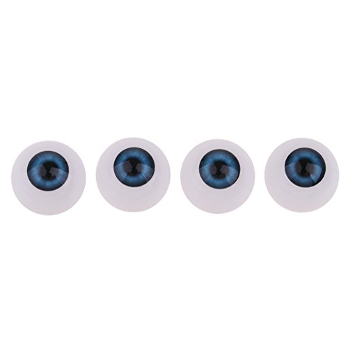 Baoblaze 2 Par de Ojos de Seguridad de Acrílico Títeres Eyeballs para Muñeca Recién Nacida DIY Artesanía Accesorios - Azul B, 24 mm