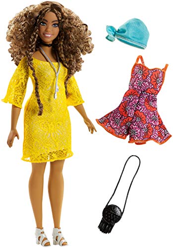 Barbie Fashionista, Muñeca vestido glamuroso, juguete +7 años (Mattel FJF70)