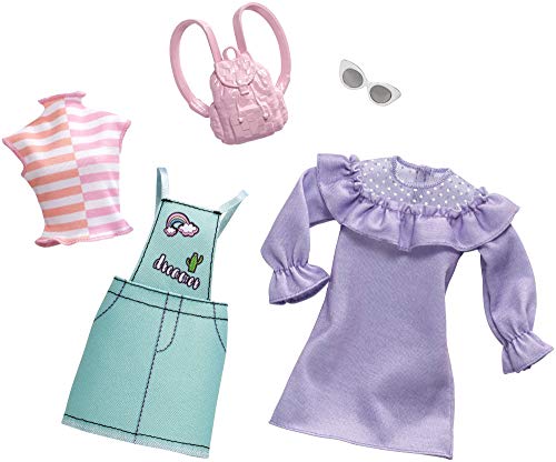 Barbie Fashionistas - Ropa de Barbie con 2 conjuntos completos, ropa y accesorios para muñecas (Mattel FXJ64) Barbie Fashionistas - Ropa de Barbie con 2 conjuntos completos, ropa y accesorios para muñecas (Mattel FXJ64)