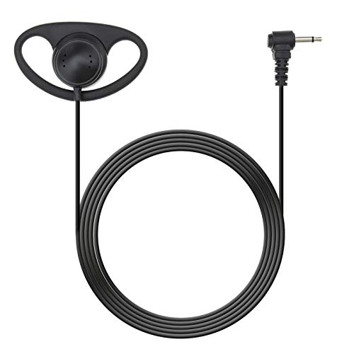 Be In Your Mind - Gancho de oreja en forma de D para auriculares 3,5 mm, 1 conector de 1 pin de goma suave sin micrófono, para radios bidireccionales Be In Your Mind - Gancho de oreja en forma de D para auriculares 3,5 mm, 1 conector de 1 pin de goma suave sin micrófono, para radios bidireccionales