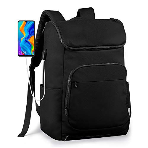 Beschoi Mochilas Escolares Juveniles para Portátil 15.6 Pulgadas Impermeable Mochila Casual con Puerto de USB y Bolsa de Zapatos Independiente para Diario Trabajo Viaje