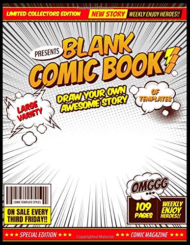 Blank Comic Book - Draw your own awesome story: Large variety of templates | Blank Comic Book for Girls (Create your own comic book)