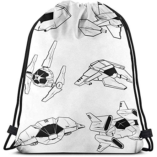 Bolsa de cordón, bolsa de cordón, mochila de cuerda, naves espaciales futuras fuerzas espaciales, fantástico diseño de galaxia de ficción, paquete deportivo cinch, mochila de viaje, bolsas de gimnasio