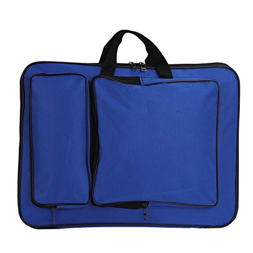 Bolsa de dibujo A3 para pintar, bolsa de pintura, impermeable, bolsa de transporte para niños, estudiante, multifunción, arte, bolsa de almacenamiento, Bleu Foncé (Azul) - ART-BOX-000014-ofr
