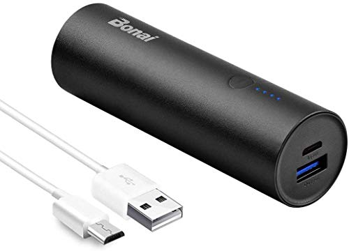 BONAI Bateria Externa 5800mAh Power Bank con Entrada Micro USB, 1 Salidas USB para iPhone X/8/7/6s, Samsung S8+/S8 y más - Negro