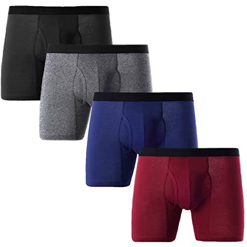 Bóxers Hombre Calzoncillos Algodón Interior Underwear Multicolor, Pack de 4 Multicolor