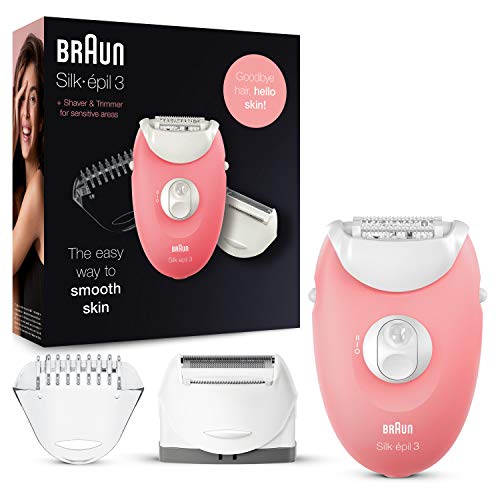 Braun Silk-épil 3 SE 3-440 - Principiantes 3 en 1 depilación, depiladora mujer, rasuradora, blanco/rosa