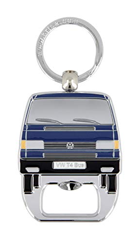 Brisa VW Collection – Volkswagen Furgoneta Bus T4 Camper Van Llavero Vintage con Abre-Botellas Integrado, Anillo de Llavero Retro, Accesorios del Coche como Idea de Regalo/Souvenir (Azul)