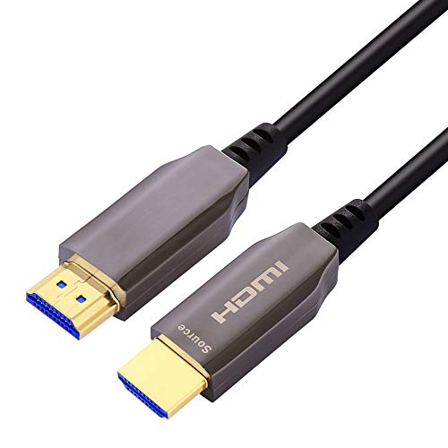 Cable de HDMI 2.0 4K 30 Metros Ultra HD Marca Unicview | Alta Velocidad de Fibra Óptica | Full HD 1080p/4K Ultra HD 2160p/3D/ARC y CEC I Proyector I PS4 I Xbox (30 Metros 4K Fibra Optica)