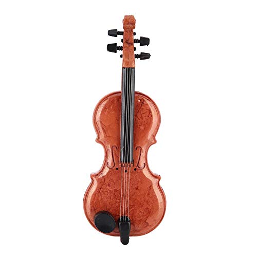 Caja de música Forma de violín Tamaño Mini Personalidad de plástico Obra de Escritorio Juguete Ornamento para niños Amigos Regalo de cumpleaños