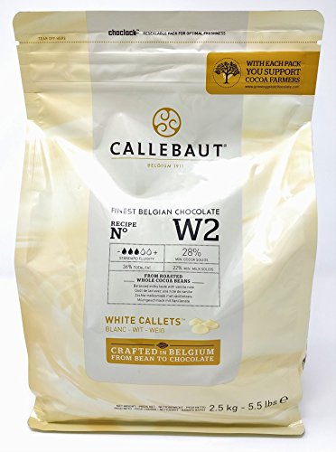 Callebaut N° W2 (28%) - Chocolate Blanco Belga - Finest Belgian White Chocolate (Callets) 2,5kg