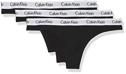 Calvin Klein 000QD3587E Tanga, Negro (Black 001), Talla única para Mujer
