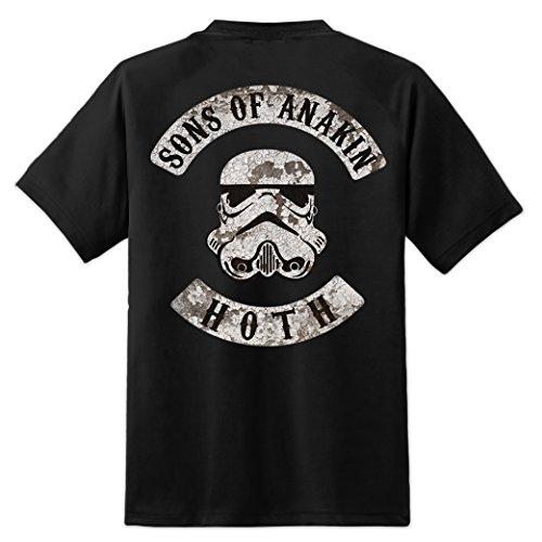 Camiseta con diseño de Star Wars, dibujo de Stormtrooper, texto "Sons of Anakin", episodios 7 y 8, película "Rogue One" negro negro XX-Large