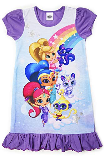 Camisetas de princesa Disney con el Rey León, Aladino, Cenicienta, La Patrulla Canina, La Sirenita. Producto oficial para niños, camisón para princesas Brillo y brillo 2-3 Años