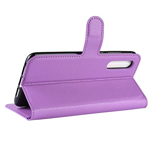 Carcasas para Xiaomi Mi 9 Mi9 Global Version Funda Móvil Xiomi Mi 9 Flip Cuero de PU Silicona Wallet Protector Teléfono Back Cover para Xiaomi Mi 9 Explorer Edition Cubierta Accesorios (purple)