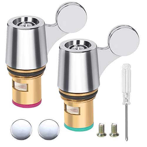 Cartucho de Disco de Cerámica BIGKASI Repuesto para Lavabo Grifo, Grifo Valvula de Cobre para Agua Fria y Caliente Grifo de Ducha Bañera Termostática Cromado Cartucho de Disco de Cerámica BIGKASI Repuesto para Lavabo Grifo, Grifo Valvula de Cobre para Agua Fria y Caliente Grifo de Ducha Bañera Termostática Cromado