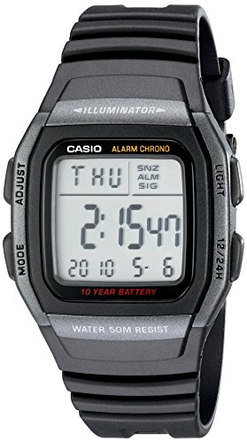 Casio Reloj analógico para Hombres de Cuarzo con Correa en Resina W96H-1BV Casio Reloj analógico para Hombres de Cuarzo con Correa en Resina W96H-1BV