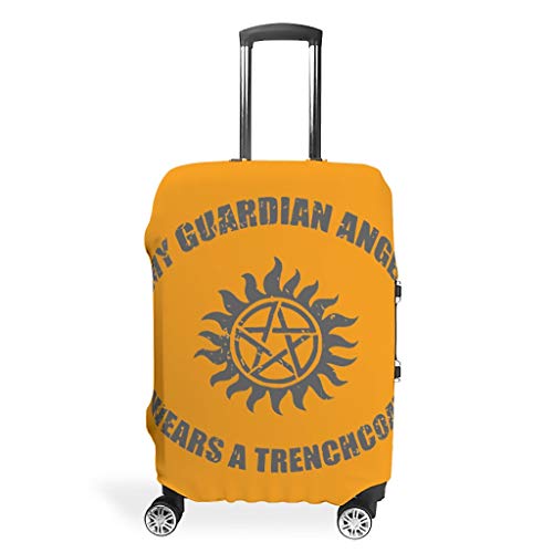 Castiel Guardian Angel funda de equipaje de viaje plegable lavable se adapta a 18-32 pulgadas para maleta con ruedas sobre Softsided, blanco (Blanco) - Xuanwuyi5462