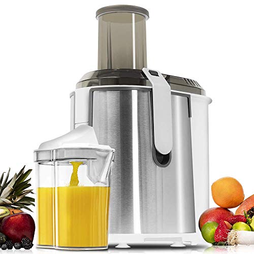 Cecotec Licuadora ExtremeTitanium 19000 XXL para Frutas y Verduras, con 19000 RPM, 1300 W, Canal Entrada XXL 75 mm, Disco de Titanio, 2 Velocidades y Libre de BPA.