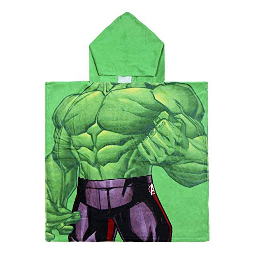 Cerdá 2200003875 Poncho Algodón Avengers Hulk, Verde, 50x115cm