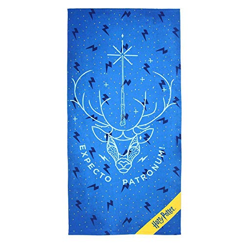 Cerdá 2200003920 Toalla Polyester Harry Potter, Azul, 70x140cm